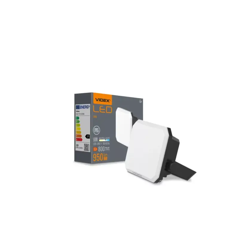 LED reflektor 10W 950lm 5000K Hidegfekete Tejes Videx burával Olcsó