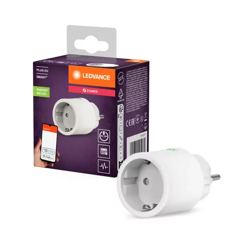 Okos EU konnektor 230V 10A fogyasztásmérő SMART+ ZigBee dugó Ledvance Árengedmény