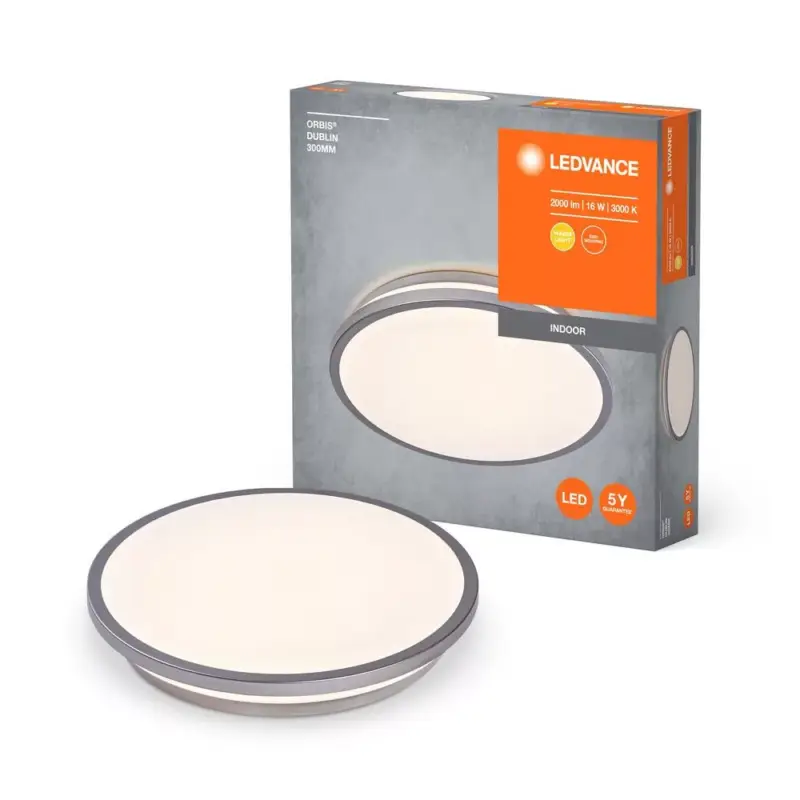 LED Mennyezeti Lámpa Felületre Szerelhető 16W 1100lm 3000K Meleg Ezüst 29cm Orbis Ledvance Vásárlói kedvenc