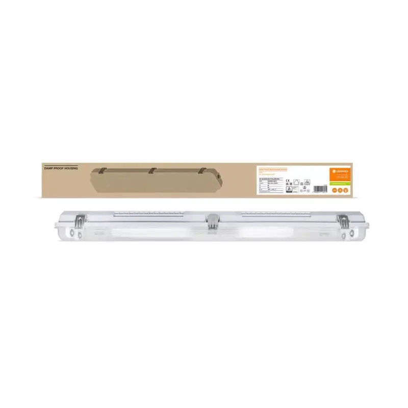 Hermetikus G13 felületre szerelhető lámpa 67,5x9,5 cm IP65 IK08 nedvességálló szürke Ledvance Kiárusítás