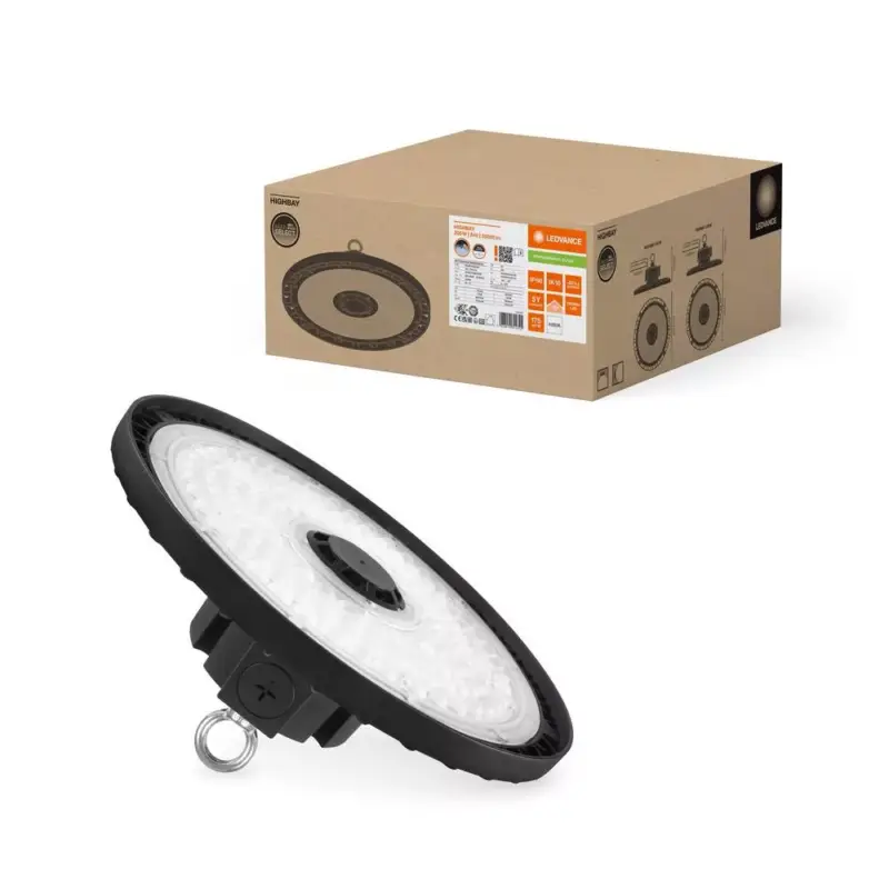 LED ipari lámpatest 200W 35000lm 4000K Semleges, szabályozható fényerejű, fekete, IP66 IK10, magas öböl, Gen 5, Ledvance Akció