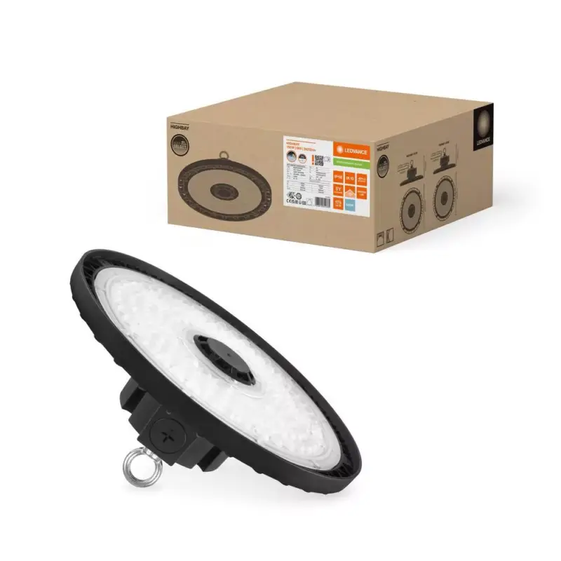 Alacsony ár LED ipari lámpatest 150W 26250lm 6500K Hideg, szabályozható fényerejű fekete IP66 IK10 High Bay Gen 5 Ledvance