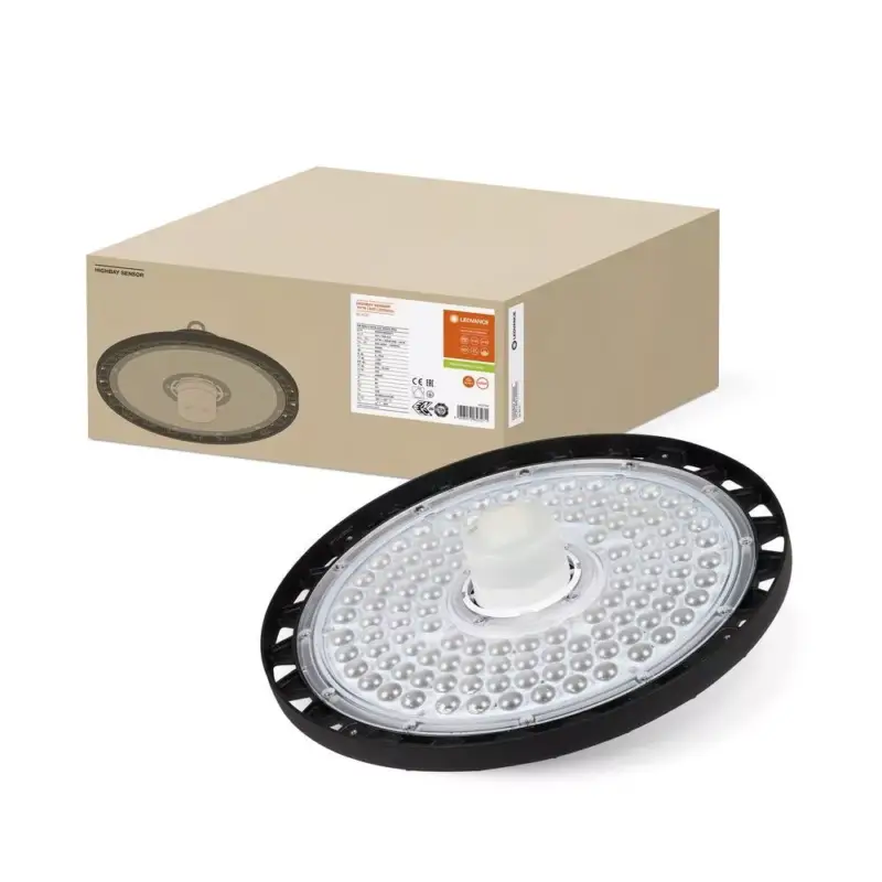 Biztonságos fizetés LED ipari lámpatest 147W 22000lm 4000K semleges alkonyati mozgásérzékelővel fekete IP65 IK08 nagy öböl Gen 4 Ledvance