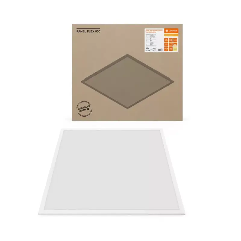 LED panel mennyezeti lámpatest 30W 4800lm 3000K Meleg, szabályozható fényerejű, felületre szerelhető, süllyesztett, fehér, 60x60cm Flex Ledvance Utolsó esély