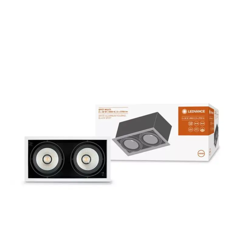 Olcsóbb LED panel süllyesztett spotlámpa 30W 2700lm 4000K semleges spotlámpa fehér Multi Ledvance