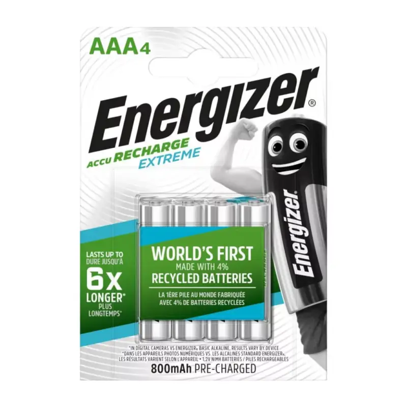 Azonnal elérhető ENERGIZER EXTREME AAA HR3 BL4 800mAh elem 4 db