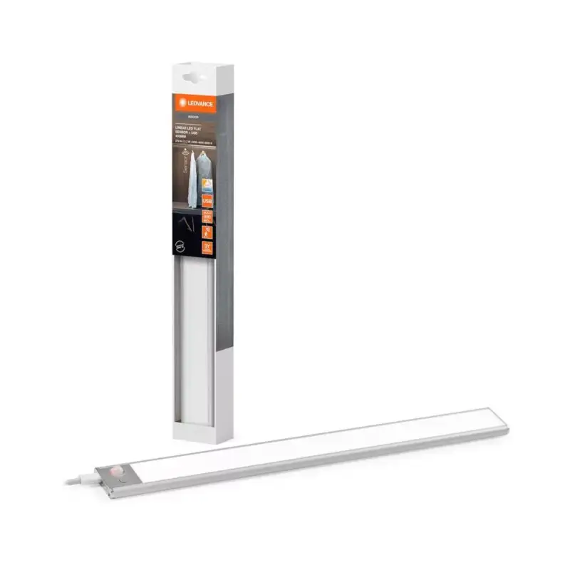 Kabinet alatti LED szalagfény 3.2W 200lm CCT alkonyati mozgásérzékelővel, elemes, szürke lineáris Ledvance Árcsökkenés