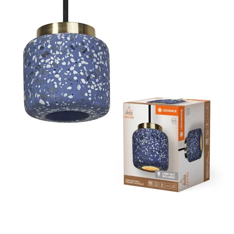 Dekoratív GU10 Függesztett Mennyezeti Lámpa Kék Terrazzo Decor Ledvance Szuper akció