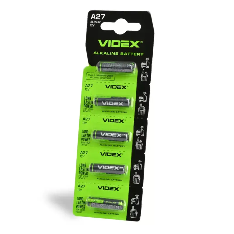 Videx A27 alkáli elemek 12V bliszter 5 db Szuper akció