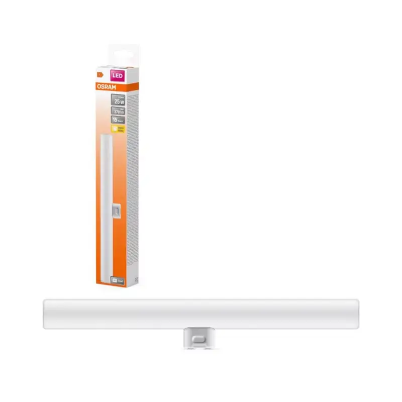 Korlátozott ajánlat LED fénycső S14d 3.5W = 25W 370lm 2700K meleg 145° 30cm LEDinestra Osram