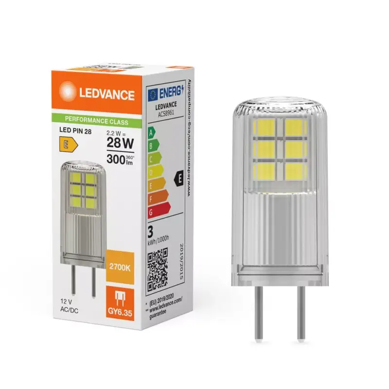 LED kapszulaizzó GY6.35 2.2W = 28W 300lm 2700K Meleg 320° 12V Ledvance Ne maradj le