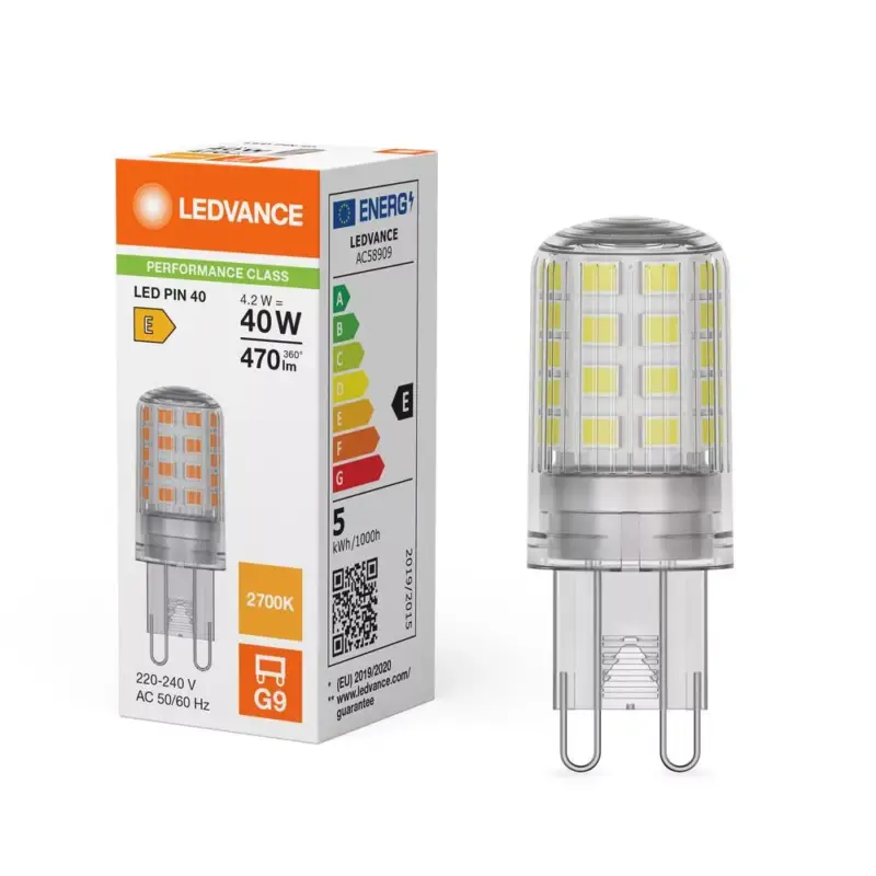LED kapszulaizzó G9 4.2W = 40W 470lm 2700K Meleg 300° Ledvance Árcsökkenés