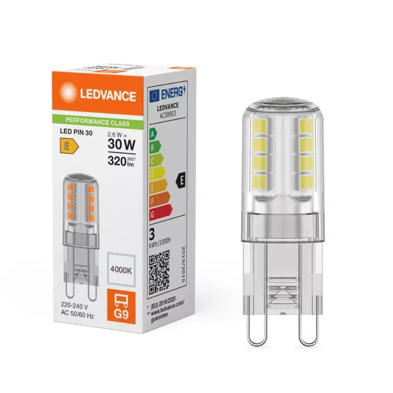 Akció LED kapszulaizzó G9 2.6W = 30W 320lm 4000K Semleges 300° Ledvance