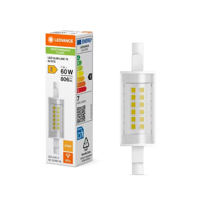 Alacsony ár LED izzószálas izzó R7s 7W = 60W 806lm 2700K Meleg 300° Ledvance