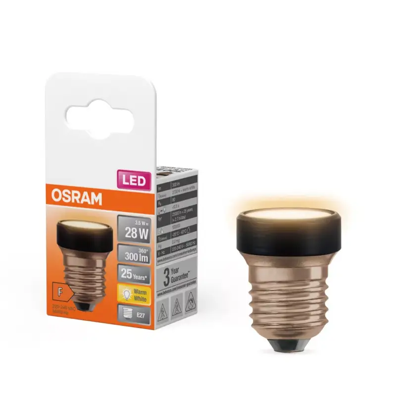 LED izzó reflektor E27 3.5W = 28W 300lm 2700K Meleg 100°-os fényerőszabályozható lapos lámpa Osram Akció