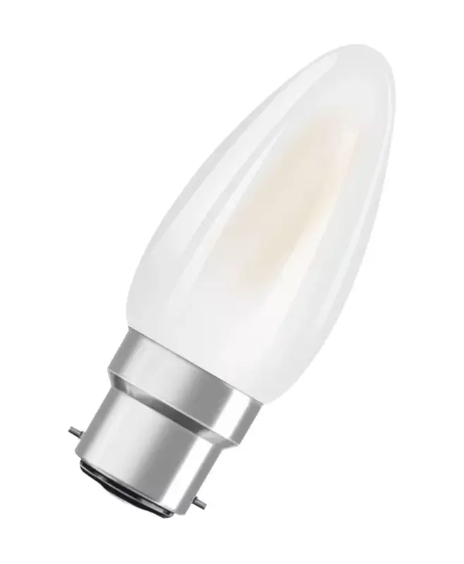LED izzó B35 gyertya B22d 2.5W = 25W 250lm 2700K Meleg 300° Retrofit Filament CLASSIC Osram Expressz szállítás