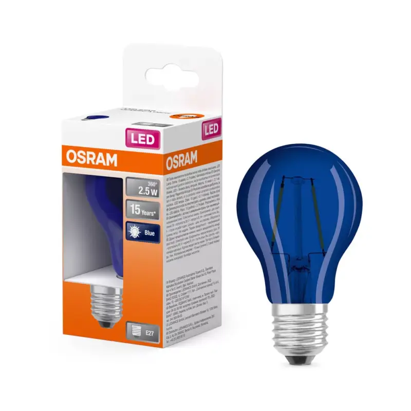 LED izzó A60 E27 2,5 W = 4 W 10 lm 9000 K Hideg 300° STAR DECOR CLASSIC Osram Csak ma