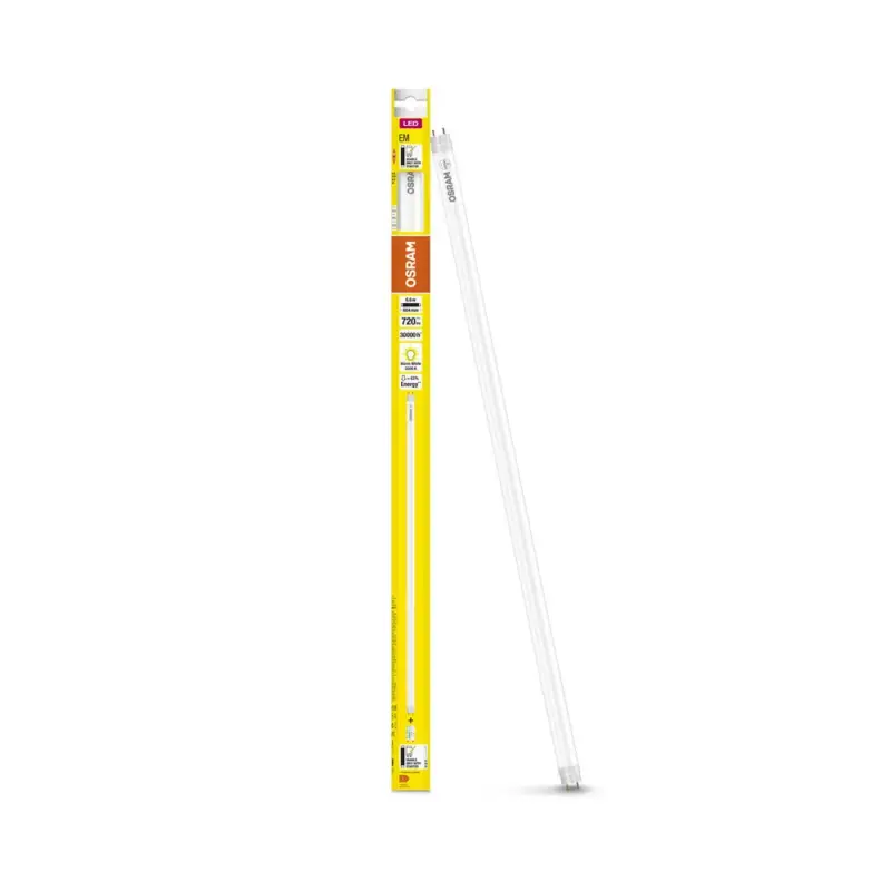 LED fénycső G13 T8 6.6W = 18W 720lm 3000K Meleg 190° 60cm LED cső Osram Újdonság