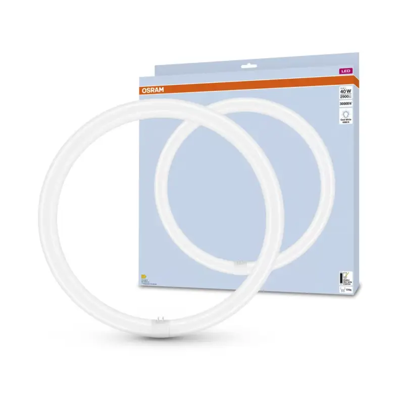 Vedd meg most T9 LED fénycső, kör alakú, G10q, 24W = 40W, 2900lm, 4000K, semleges, 110°-os LED cső, EM, Osram