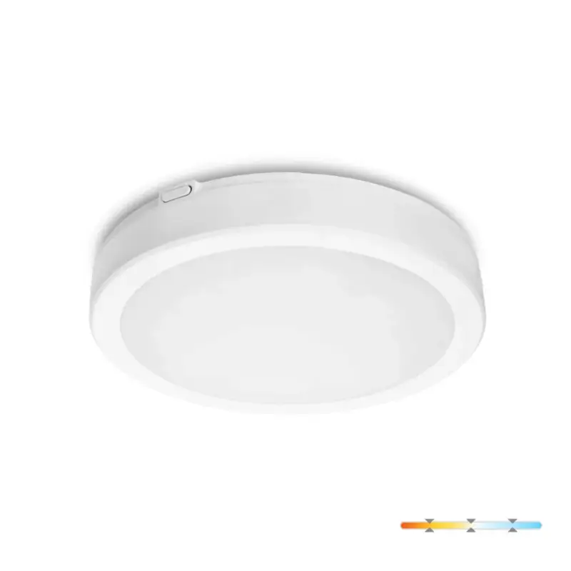LED fürdőszobai mennyezeti lámpa, felületre szerelhető, 24W, 2520lm, 4000K, 120°, fehér, IP65, Nairos Kobi Gyors kiszállítás