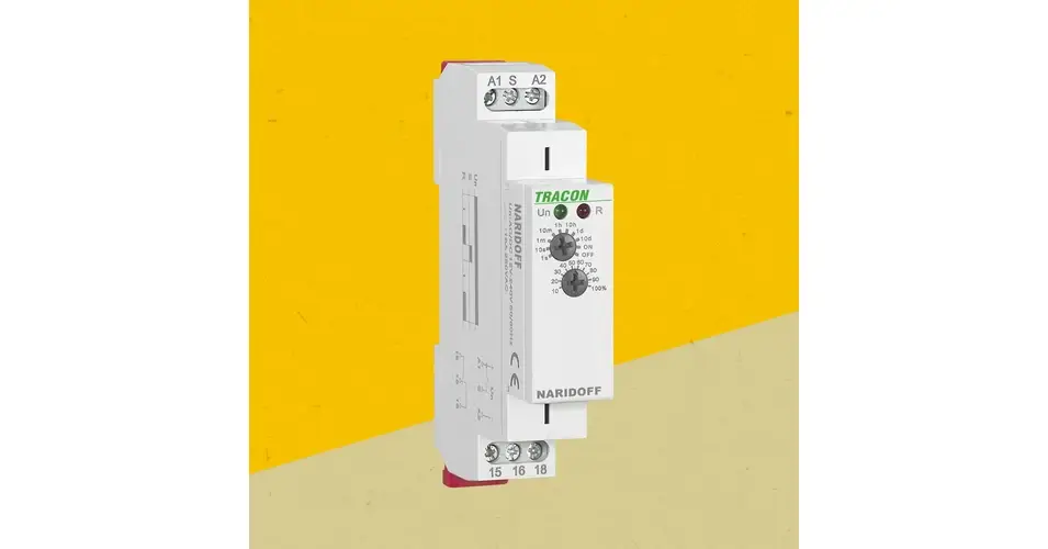 Gyors szállítás Tracon egyfunkciós elengedéskésleltetéses időrelé 0,1s-10h AC/DC 12-240V NARIDOFF