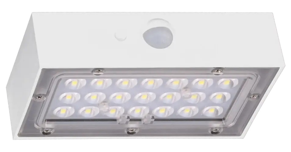 Tracon napelemes kültéri LED fali lámpa mozgásérzékelővel fehér 3W 350lm 4000K természetes fehér IP65 LSBW3W Olcsóbb