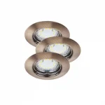 Akciós ár Rábalux Lite LED 3xGU10 3W fix bronz beépíthető spotlámpa (3db/szett) 1048