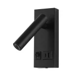 Optonica fali LED olvasólámpa téglalap fekete 8W 700lm 3000K USB-A USB-C 7590 Exkluzív ajánlat