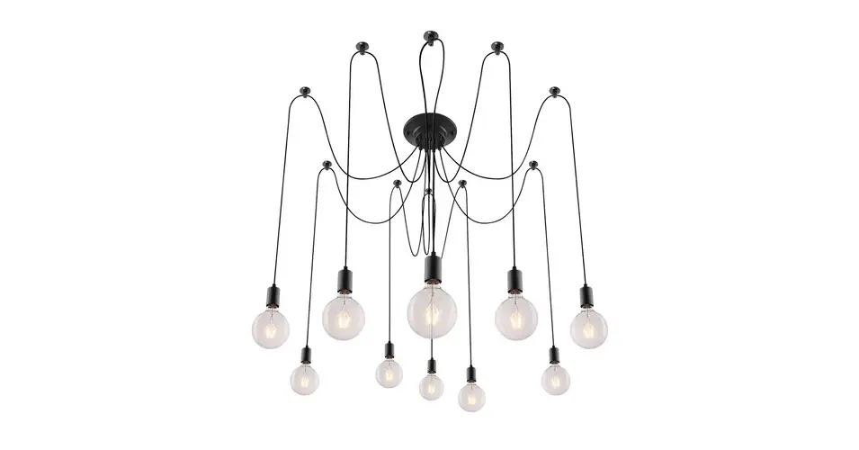 Rábalux Caspar indusztriális matt fekete függeszték E27 10x60W 2224 Legjobb ár