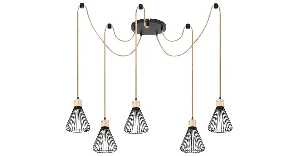 Rábalux Farfalle indusztriális stílusú ötös függeszték E27 5x40W 3150 Biztonságos vásárlás