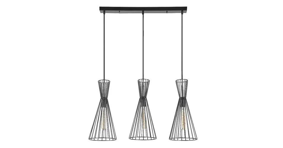 Rábalux Leandros indusztriális stílusú hármas függeszték E27 3x40W 72006 Különleges ajánlat
