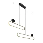 Rábalux Circado függeszthető LED lámpa 48W 2550lm 3000K fekete/arany 72268 Kedvezményes ár
