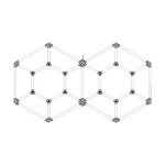Újdonság Optonica hexagon LED lámpa rendszer 14 modul 315W 37800lm 6000K 16822