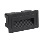 Optonica LED lépcsővilágító lámpa fekete 3W 180lm 4200K téglalap IP65 7548 Biztonságos vásárlás