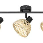 Gyors kiszállítás Rábalux Rattan indusztriális stílusú hármas mennyezeti spotlámpa E14 3x15W 3135