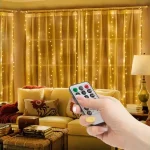 Kihagyhatatlan ajánlat Family microLED fényfüggöny 300 db meleg fehér 3 x 3 m 230V távirányítós 58905A