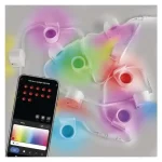 EMOS GoSmart RGBIC+CCT LED szalag 255 cm-es lánc, 12 rész, 7W, dimmelhető, WiFi, iOS, Android ZIW15CR Árcsökkenés