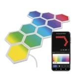 Ne maradj le EMOS GoSmart LED-es lámpatest Hexagon, indító készlet, 10 rész, 19W RGBIC dimmelhető, WiFiZIW22AR