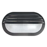 Anco hajólámpa műanyag ráccsal ovális fekete E27 40W IP44 321193 Olcsó