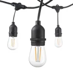 Gyors szállítás Optonica sorolható kültéri fényfüzér 15db E27 foglalattal 14.4m IP65 230V OT5051