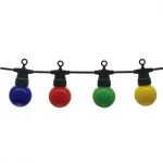 Optonica sorolható kültéri fényfüzér 20db színes led izzóval 13m IP65 230V OT5092 Utolsó esély
