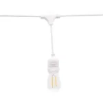 Exkluzív ajánlat Optonica sorolható kültéri fényfüzér fehér 15db E27 foglalattal 14.4m IP65 230V OT5053