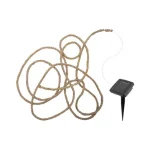 Kedvezményes ár HOME MXROPE napelemes fényfüzér kötélen, 52 db melegfehér LED, 2 üzemmód, 5 méter hosszú, cserélhető akkumulátor MXROPE