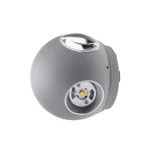 Csak ma Optonica LED kültéri fali lámpa 4W 440lm 3000K szürke kerek 4LED IP54 7489