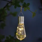 Garden of eden felakasztható szolár lámpa izzó 4 meleg fehér LED 4,7x11cm 11777 Gyors kiszállítás