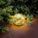 Garden of eden leszúrható szolár üveggömb 10 cm 10 meleg fehér LED 11760A Szuper akció