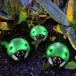 Garden of eden Szolár katicabogár zöld 14,5x12x6 cm 6 melegfehér LED 11764B Biztonságos fizetés