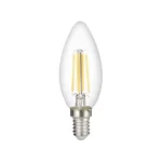 Akciós ár Optonica filament LED lámpa-izzó C35 gyertya E14 6W 4500K természetes fehér 1411