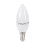 Vásárlói kedvenc Optonica LED izzó gyertya E14 3,7W 4500K természetes fehér 320lm C37 1423
