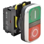 Szuper akció Tracon Kettős BE-KI nyomógomb I-O zöld+piros 1×NO+1×NC 5A/230V AC-15 IP65